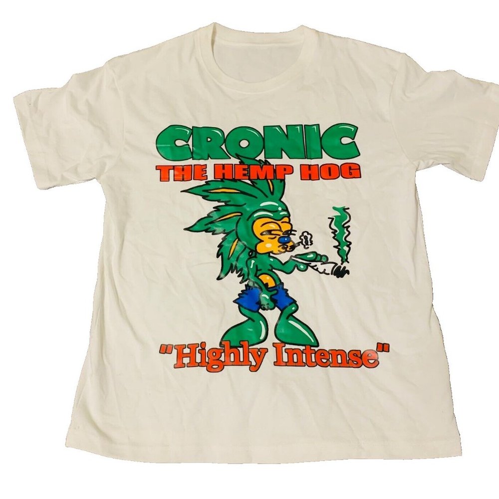 Weed Pothead Chronic Hemp Hog Highly Intense Legalize it tour shirt Men's Medium